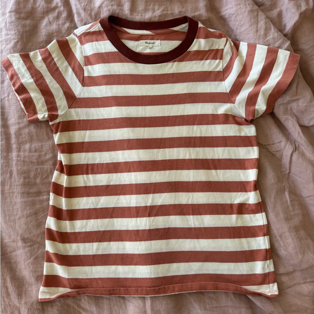 Striped Shirt - pink and Cream
